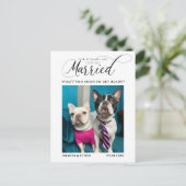 Foto Unsere Menschen werden Save the Date heiraten Ankündigungspostkarte (Stehend Vorderseite)