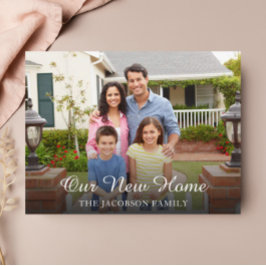 Foto unserer neuen Ankündigung zum Zuhause-Moving Postkarte