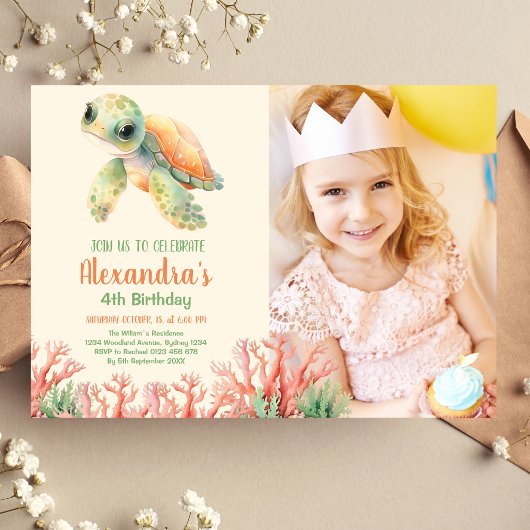 Foto unter dem Meer Geburtstag Einladung