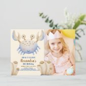 Foto unter dem Meer Geburtstag Einladung (Stehend Vorderseite)