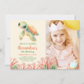 Foto unter dem Meer Geburtstag Einladung (Vorderseite)