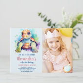 Foto unter dem Meer Tiere Geburtstag Einladung (Stehend Vorderseite)