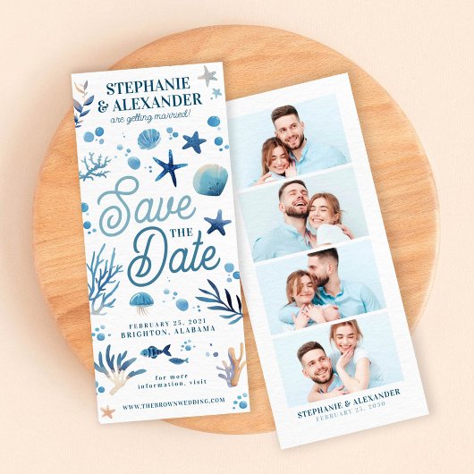 Foto "Untermeer-Save the Date Lesezeichen" Einladung