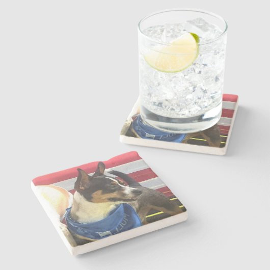 Foto-Untersetzer Steinuntersetzer (Seitenansicht)