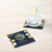 Foto-Untersetzer zum 70. Geburtstag Rechteckiger Pappuntersetzer (Vor Ort)