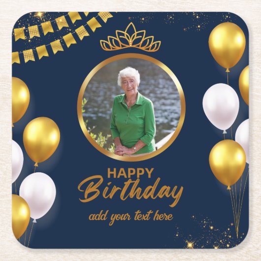 Foto-Untersetzer zum 70. Geburtstag Rechteckiger Pappuntersetzer (Vorderseite)