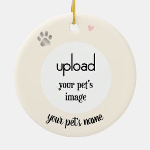 Foto-Upload Haustier-Gedenk-Schmuck Forever Loved Keramik Ornament