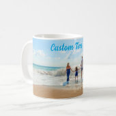 Foto-Upload-Kaffeetasse mit personalisiertem Text Kaffeetasse (Vorderseite Links)