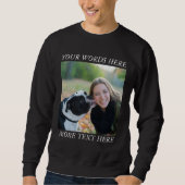 Foto-Upload-Sweatshirt mit individuellem Text Sweatshirt (Vorderseite)
