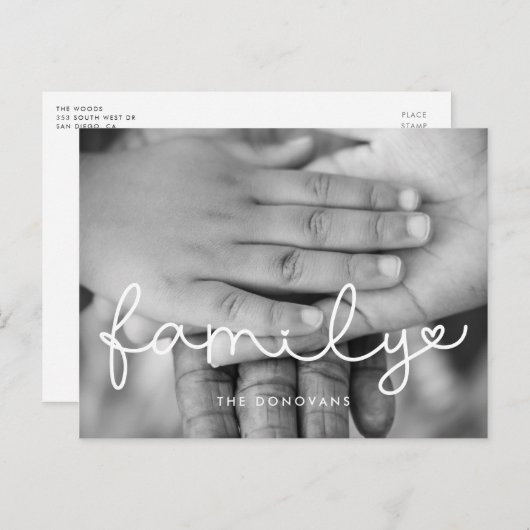 Foto-Urlaub mit niedlichen Skripten Postkarte (Vorne/Hinten)