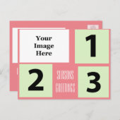 Foto Urlaub Rosa Gruß Postkarte (Vorne/Hinten)