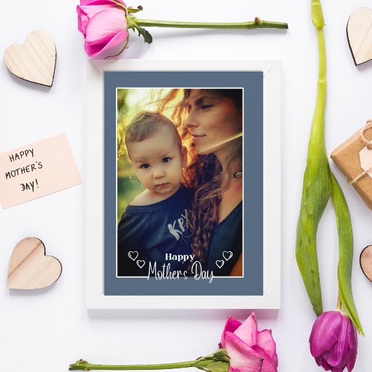 Foto-Urlaubskarte für Blaue Mutter Dankeskarte