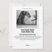 Foto-Urlaubskarte für moderne Zeitungen Feiertagskarte (Rückseite)