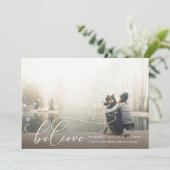 Foto-Urlaubskarte glauben Feiertagskarte (Stehend Vorderseite)