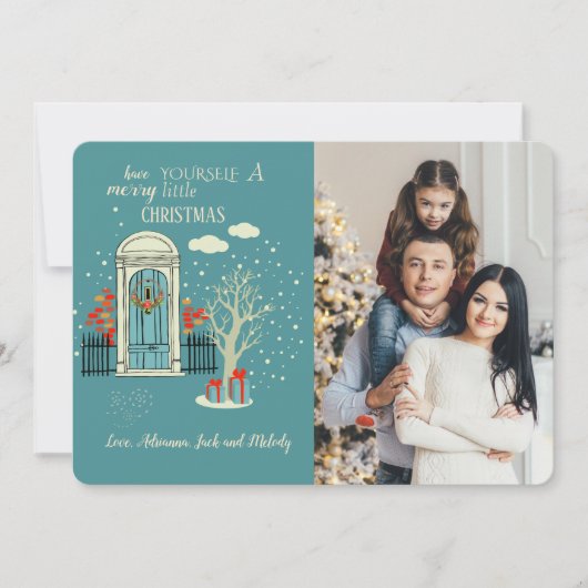 Foto-Urlaubskarte im Winter Einladung (Vorderseite)