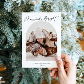 Foto-Urlaubskarte verheiratet und hell Einladung