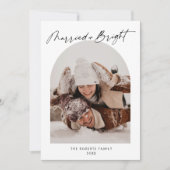 Foto-Urlaubskarte verheiratet und hell Einladung (Vorderseite)