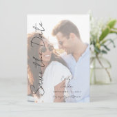 Foto V MOD Chic 3 LG Save the Date Einladung (Stehend Vorderseite)