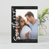 Foto V MOD Chic 5 Save the Date Einladung (Stehend Vorderseite)