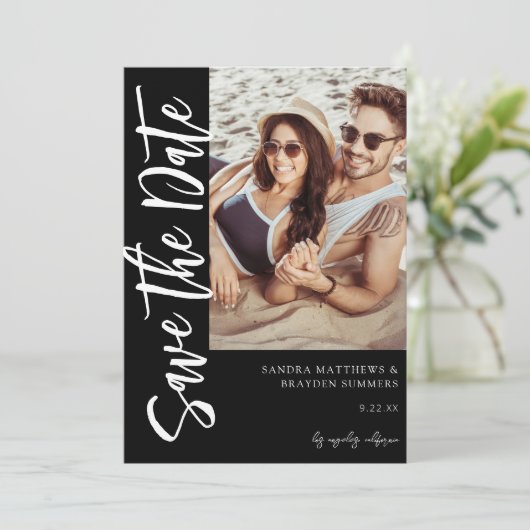 Foto V MOD Chic 6 Save the Date Einladung (Stehend Vorderseite)