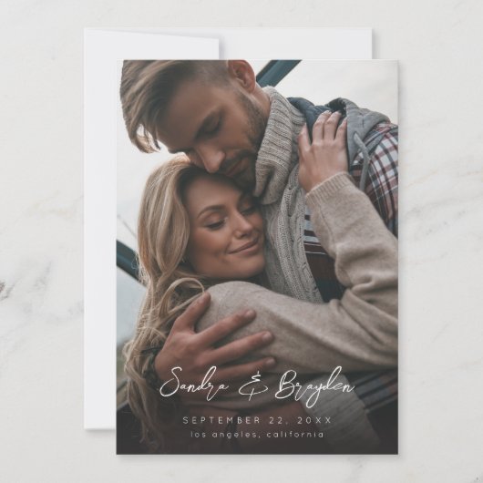 Foto V MOD Chic 8 Save the Date Einladung (Vorderseite)