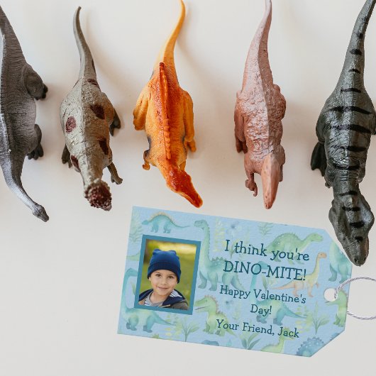 Foto Valentine Dinosaurier "Dino-Mite" Leckerei Geschenkanhänger