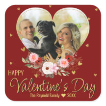 Foto Valentine's Day Heart Gold Glitzer Heart Red