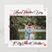 Foto Valentinstag des Roten Herzens Feiertagskarte (Vorne/Hinten)