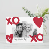 Foto Valentinstag Feiertagskarte (Stehend Vorderseite)