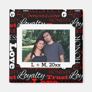 Foto Valentinstag Word Collage Personalisiert Magnet
