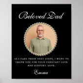 Foto Vater der Braut Geschenk Danke, Geschenk Poster (Vorne)