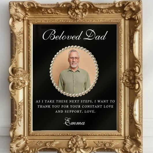 Foto Vater der Braut Geschenk Danke, Geschenk Poster