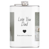 Foto Vatertag Geschenk mit Kindernamen - Flachmann (Vorderseite)