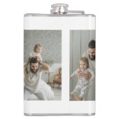 Foto Vatertag Geschenk mit Kindernamen - Flachmann (Rückseite)