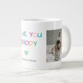 Foto Vatertag Geschenk mit Kindernamen - Jumbo-Tasse (Vorderseite Rechts)