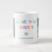 Foto Vatertag Geschenk mit Kindernamen - Jumbo-Tasse (Vorderseite)