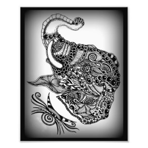 Foto-Vergrößerung ZenZia Elefant Fotodruck