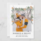 Foto verheiratet & hell | Weihnachtsohren Feiertagskarte (Vorderseite)