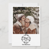 Foto Verheiratet und froh Feiertagskarte (Vorderseite)