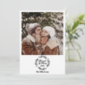 Foto Verheiratet und froh Feiertagskarte (Stehend Vorderseite)