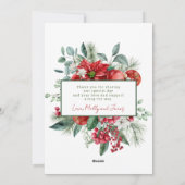 Foto Verheiratet und Frohe Weihnachtskarte Feiertagskarte (Rückseite)