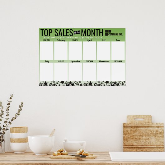 Foto-Verkaufsmitarbeiter der Monatsanerkennung Poster (Küche)