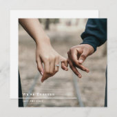 Foto verlobte Ankündigung Party-Karte (Vorne/Hinten)