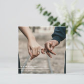 Foto verlobte Ankündigung Party-Karte (Stehend Vorderseite)