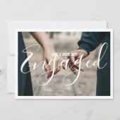 Foto verlobte Anzeigenkarte Party Ankündigung (Vorderseite)