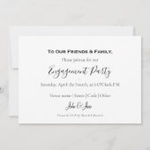 Foto verlobte Anzeigenkarte Party Ankündigung (Rückseite)