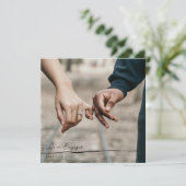 Foto, verlobte Party-Karte Ankündigung (Stehend Vorderseite)