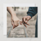 Foto, verlobte Party-Karte Ankündigung (Vorderseite)