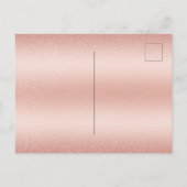 Foto Verlobung Ankündigung Rose Gold Postkarte (Rückseite)