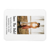 Foto-Verlobung beim Hochfahren speichern der Datum Magnet (Horizontal)